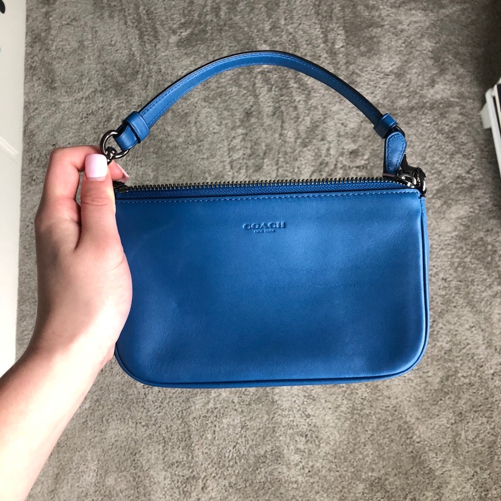 Blue Coach shoulder bag